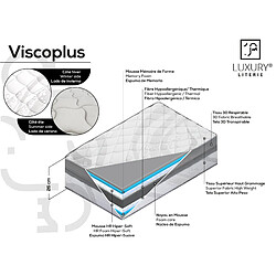 Acheter Luxury Literie ViscoPlus Matelas 180x200