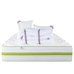 luxury literie Matelas 140x200 RÊVERIE + Couette + Oreillers