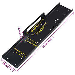 vidaXL Plaque de montage 12000 lbs pas cher
