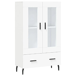 vidaXL Buffet haut - 69,5x31x115 cm - Blanc