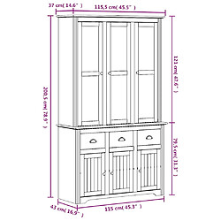 vidaXL BODO Blanc pas cher