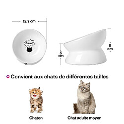 YYHY Gamelle surélevée pour chat - Blanc