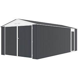 Habitat Et Jardin Garage en métal Houston 18,56m² - Anthracite