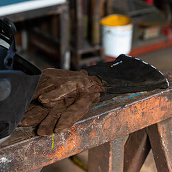 Gants de soudure anti chaleur en cuir fleur caprin - 6 paires pas cher