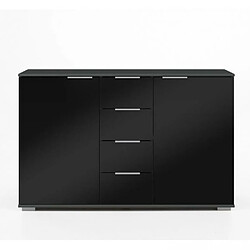 Inside 75 Buffet vaisselier - Graphite et verre noir