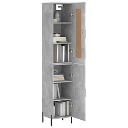 Avis vidaXL Buffet haut - Gris béton 34,5x34x180 cm