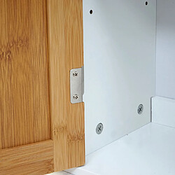 Acheter Decoshop26 armoire salle de bain bambou - Blanc