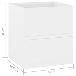 VidaXL Armoire d'évier avec lavabo intégré - Blanc pas cher