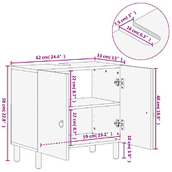 VidaXL Armoire de salle de bain bois manguier pas cher