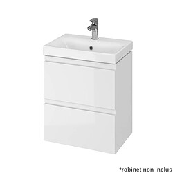 Cersanit Meuble de salle de bain 50x37.5cm faible profondeur blanc