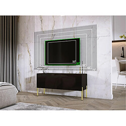 3xeliving Meuble TV rectangulaire - Noir mat pas cher