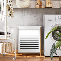 SoBuy Corbeille à Linge - Blanc