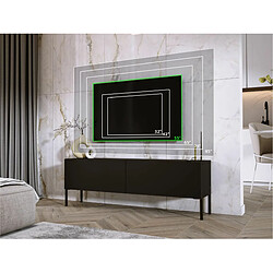 3xeliving meuble TV - Noir mat pas cher