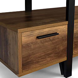 Idmarket Meuble TV AUSTRIA 113 cm - Bois foncé pas cher