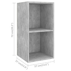 vidaXL Ensemble Meuble TV 3 pcs Gris Béton pas cher