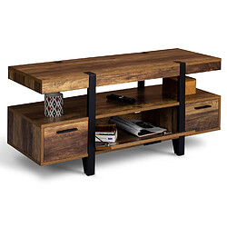 Acheter Idmarket Meuble TV AUSTRIA 113 cm - Bois foncé