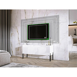 3xeliving Meuble TV - Blanc mat pas cher