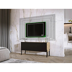 3xeliving Meuble TV moderne - Noir pas cher