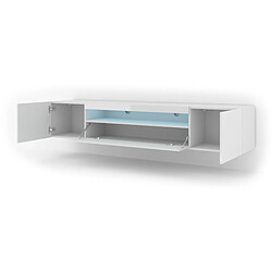 FURNLUX Table de télévision AURA LED 200x37x36-42 Blanc