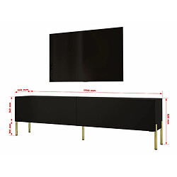Avis 3xeliving Meuble TV moderne - Noir mat