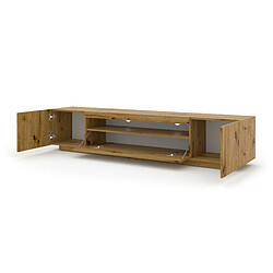 FURNLUX Table de télévision AURA 200x37x42 AUCUNE LED Crème