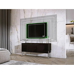 3xeliving Meuble TV - Noir mat pas cher