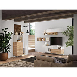 Avis Vente-Unique Donala Meuble TV 181 cm Blanc Naturel