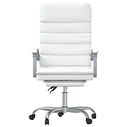 Avis vidaXL Fauteuil de bureau inclinable - Blanc