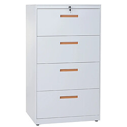 Mendler armoire de bureau à dossiers suspendus - Blanc