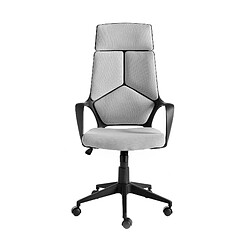 Angel Cerda Fauteuil de bureau pivotante en tissu gris clair et pvc noir