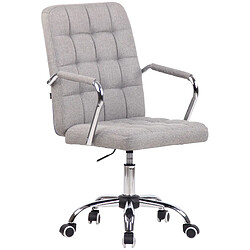 Decoshop26 Fauteuil de bureau pivotant - Gris