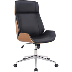 Decoshop26 Fauteuil de bureau - Noir