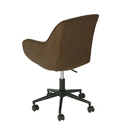 Mendler Fauteuil de bureau pivotant - Marron pas cher