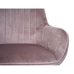 Acheter Mendler Chaise de bureau velours - Rose