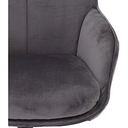 Acheter Decoshop26 Chaise de bureau pivotante - Gris foncé