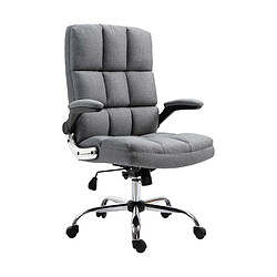 Decoshop26 Fauteuil de bureau pivotant - Gris clair