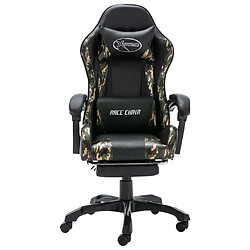 VIDAXL Fauteuil gaming - Noir/camouflage