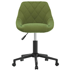 Avis vidaXL Chaise pivotante de bureau vert clair velours