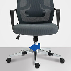 Decoshop26 Fauteuil de bureau ergonomique - Gris pas cher