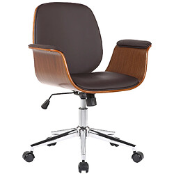 Decoshop26 fauteuil de bureau - Marron