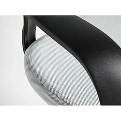 Angel Cerda Fauteuil de bureau pivotante en tissu gris clair et pvc noir pas cher