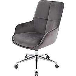 Decoshop26 Chaise de bureau pivotante - Gris foncé