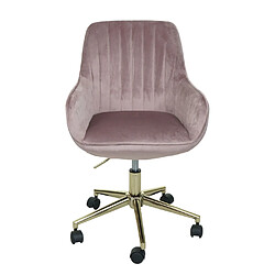 Avis Mendler Chaise de bureau velours - Rose
