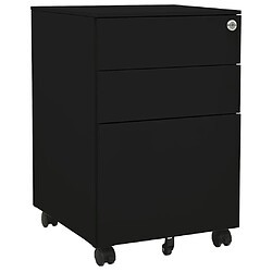 vidaXL Classeur mobile Noir 39x45x60 cm