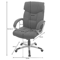 Mendler Fauteuil de bureau - Crème pas cher