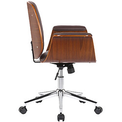 Decoshop26 fauteuil de bureau - Marron
