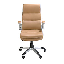Angel Cerda Fauteuil de bureau pivotante en similicuir marron