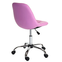 Mendler Fauteuil de bureau similicuir - Rose