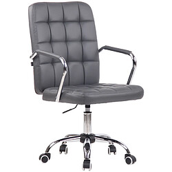 Decoshop26 Fauteuil de bureau pivotant - Gris