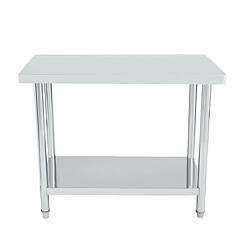 Bcelec Table de cuisine inox - Argent